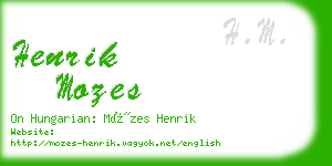 henrik mozes business card